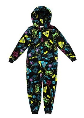 Gaming Poop Emoji Hooded Fleece Boys Onesie.  Verschiedene Altersgruppen.  NEU