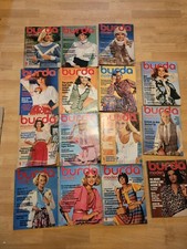 Burda Moden 70er Mode 15 Zeitschriften 77/78 Schnittbögen Magazin