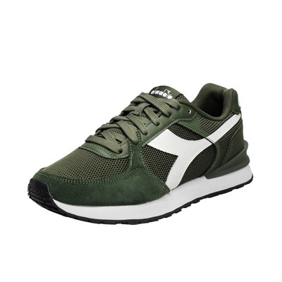Diadora Fenice - Low Sneaker aus grünem Stoff - Größe 46 Herrenschuhe Freizeit