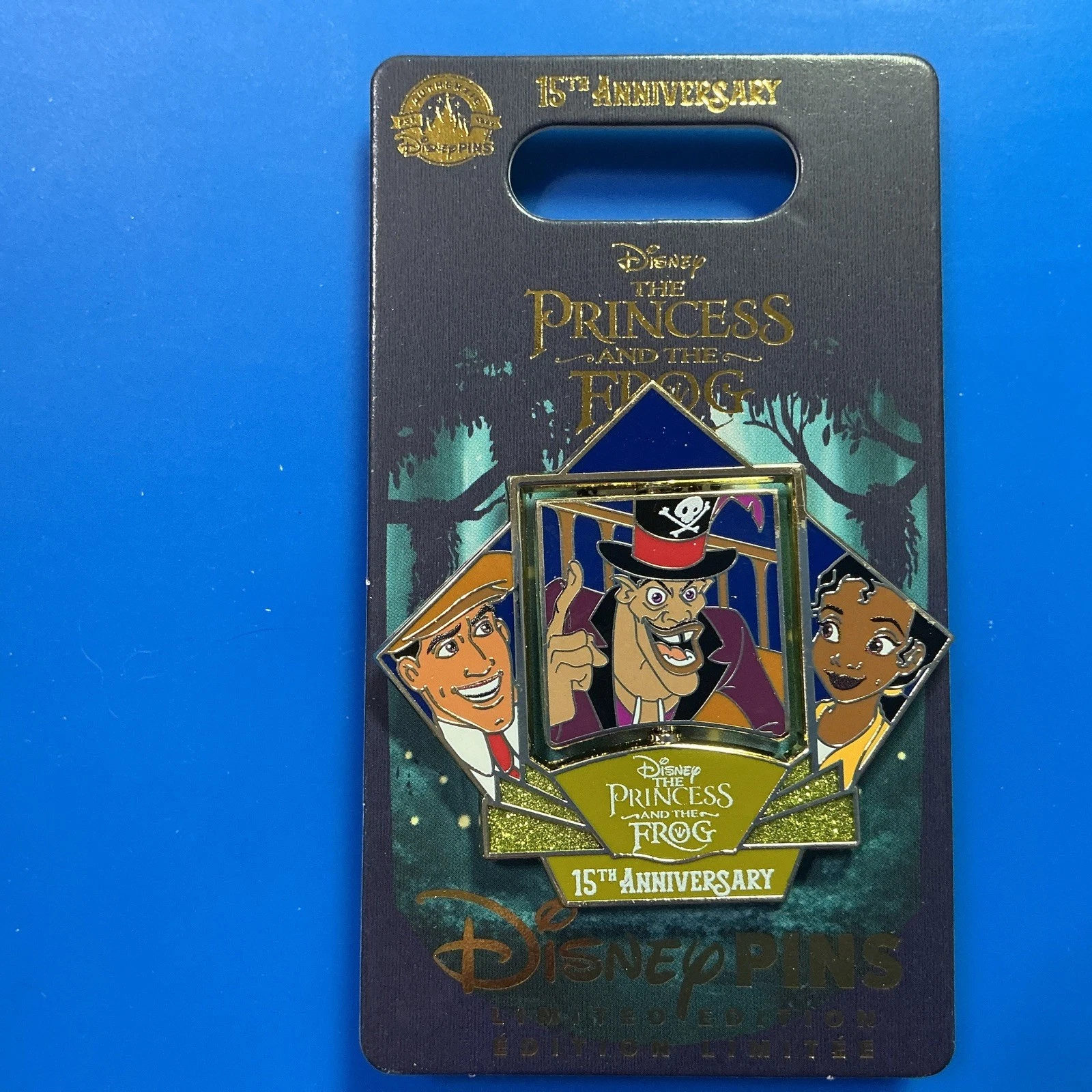 Disney Pin - Princess & The Frog 15th Anniversary Dr Facilier Mama Odie Tiana LE