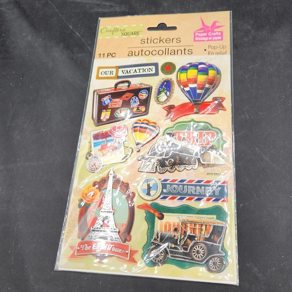 Crafters квадратный путешествие путешествий наклейки 11 шт. всплывающие ремесла скрапбукинг новый - Изображение 3 из 4