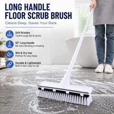 CLEANHOME Long Handle Scrub Brush for Tile Decking Patio Garage Floor Cleaning