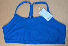 Quince Ultra-Soft Scoop Neck Racerback Bra Heather Cobalt XL -NEW-