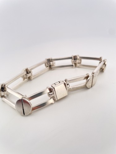 Sterling Silver Link Bracelet/ 8.5”/ 54.2g - Picture 2 of 4