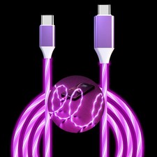 USB C to USB C Cable 3A Light Up C to C Cable LED C to Type C Fast Charging Cord