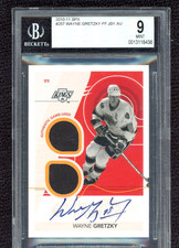 WAYNE GRETZKY AUTO AUTHENTIC GAME USED JERSEY CARD SIGNED UPPER DECK SPX BGS 9