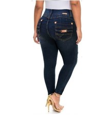 Colombian Design Butt Lift Levanta Cola Skinny Denim Jeans Plus / Junior Size 19