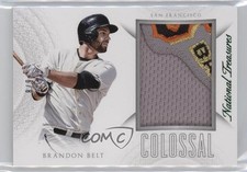 2015 Panini National Treasures Colossal Team Prime 8/9 Brandon Belt #5 Patch 0b0