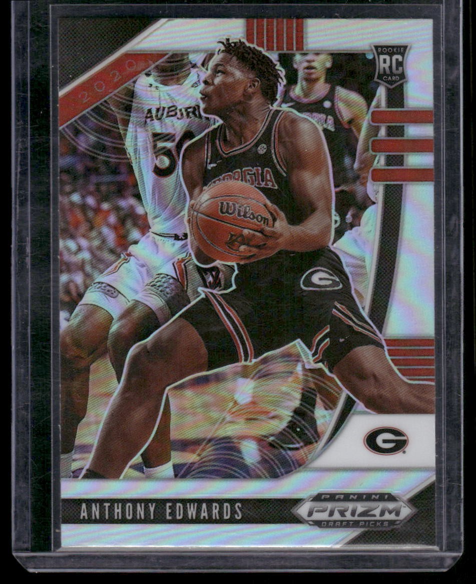 2020 Prizm Draft Picks Collegiate #1 Anthony Edwards Silver Georgia