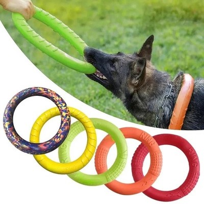 Dog Toys Pet Flying Discs EVA Dog Training Ring Puller Resistant Toys For Dogs F