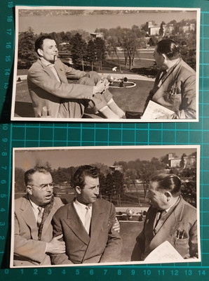 2 PHOTOS FRIENDS PANORAMIC OF FLORENCE 1949C. ( F. 3 )