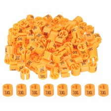 120 Pcs Clothes Hanger Markers, 3XL Size Tag Fit 3mm Rod, Orange