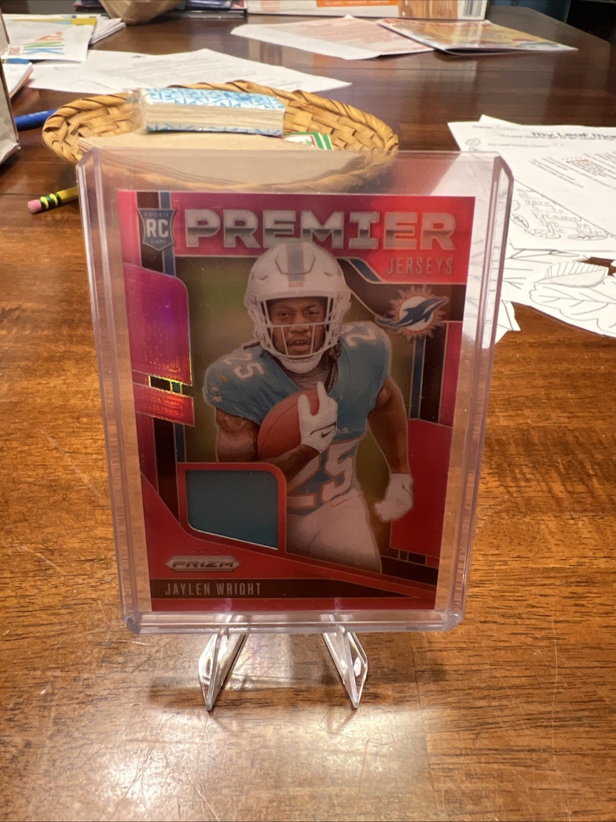 2024 Panini Prizm - Premier Jerseys Pink Prizm #PJ-JWT Jaylen Wright (MEM, RC)