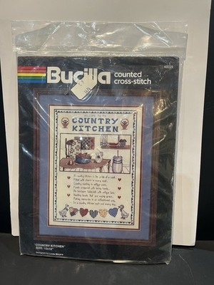 Bucilla  Country Kitchen  Counted Cross Stitch, 12x16 , Preowned, No Needle