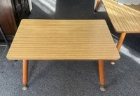 Vintage MCM Coffee Table Atomic Laminate Top Tapered Legs 1960s 60x39x34cm