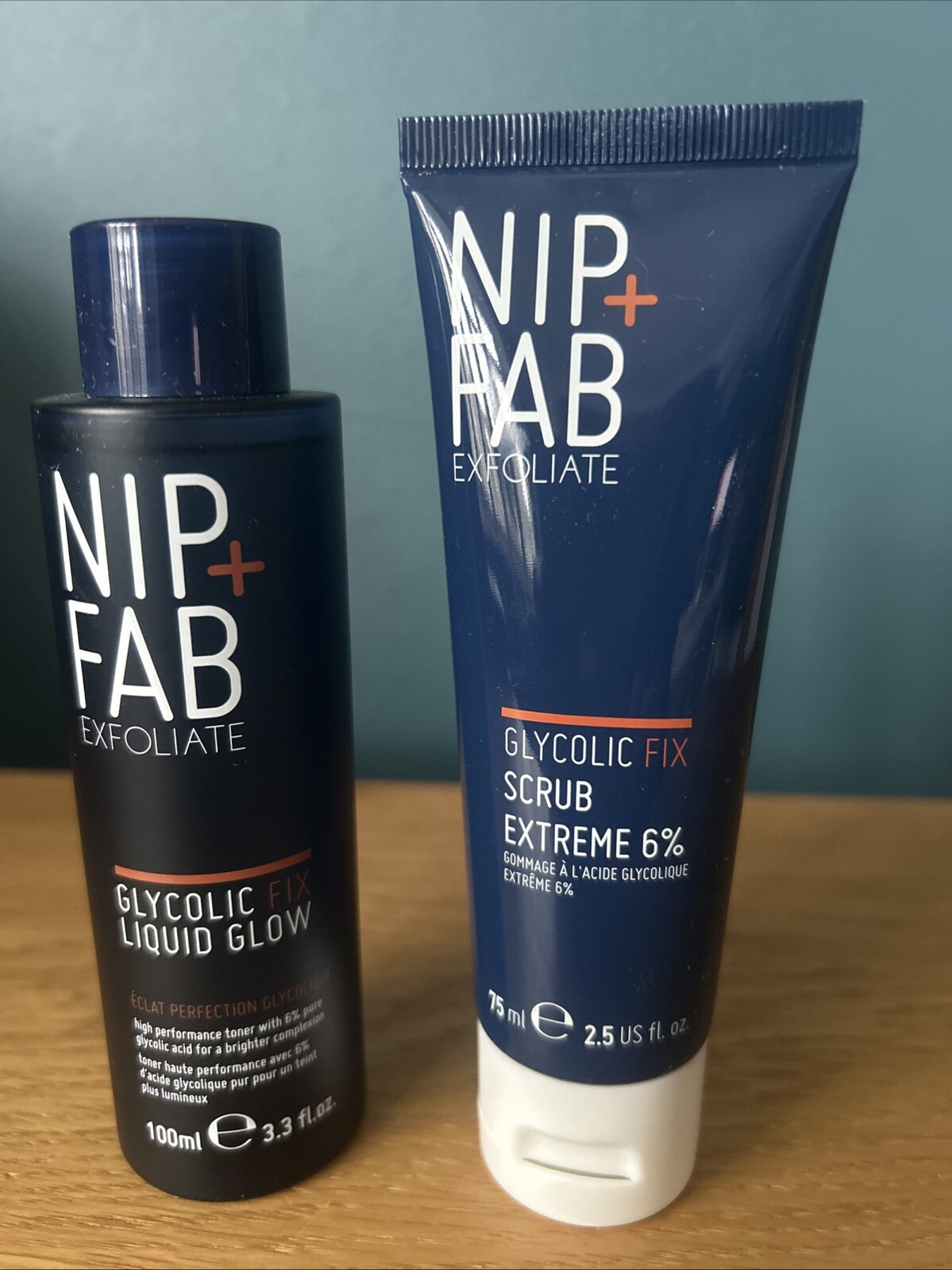 Nip + Fab Exfoliate Glycolic Fix Liquid Glow Extreme 100ml + 75ml Scrub Fix