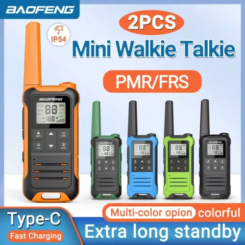 Walkie Talkie Long Range Waterproof Type-c Charger Two-way Radios for Camping