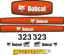 Bobcat 323 Mini Digger Decal Set. 