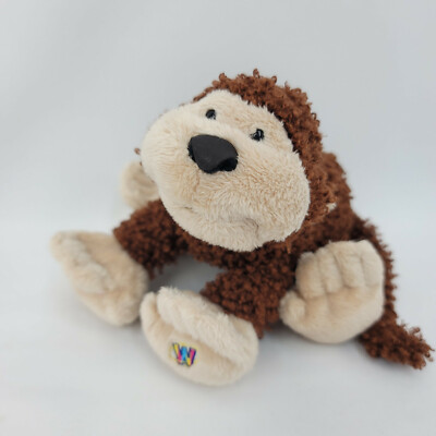 Ganz Webkinz Cheeky Monkey 8  Retired Plush Stuffed Animal Toy Brown Boucle Yarn