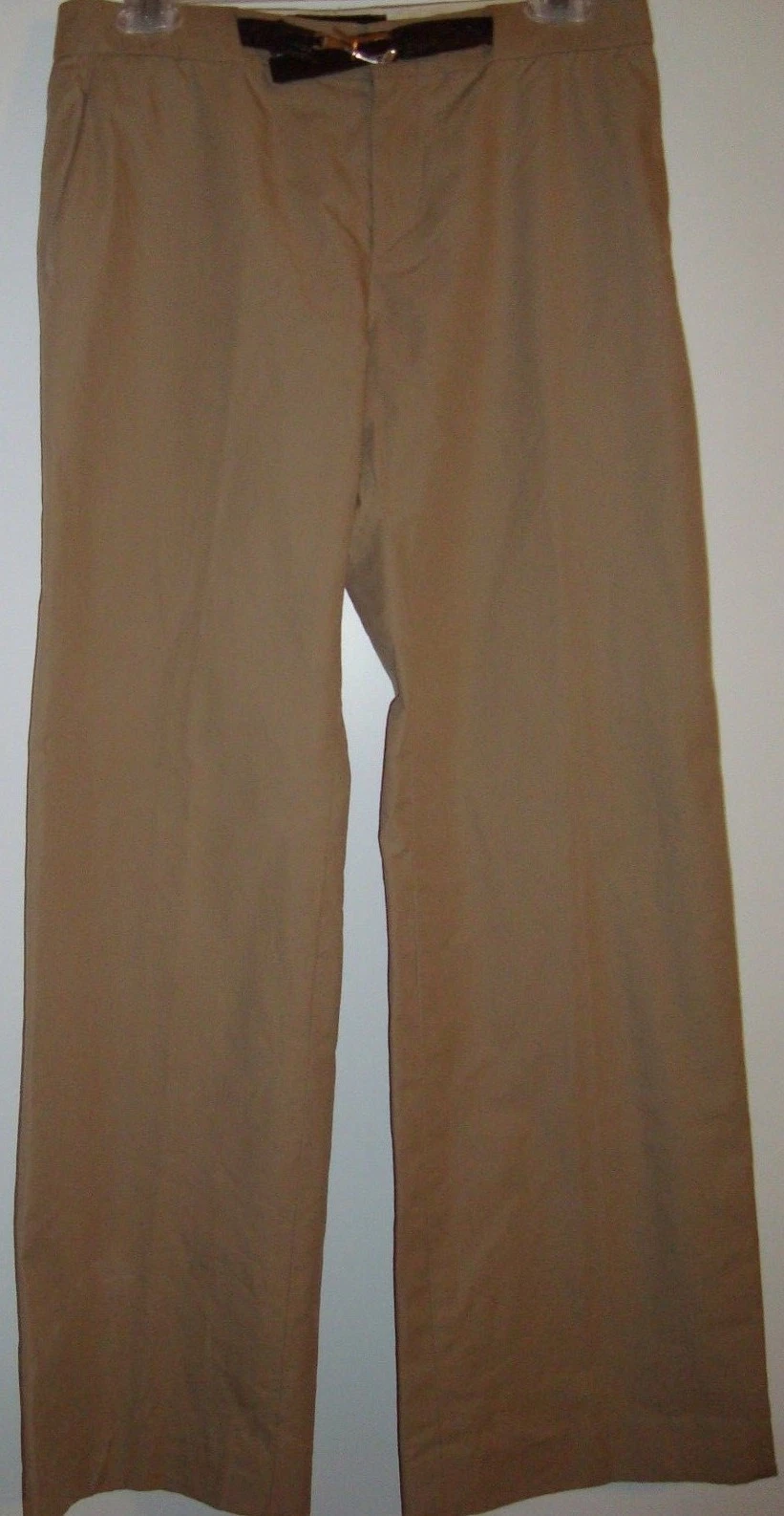 PANTALON DÉCONTRACTÉ FEMME GUCCI BEIGE TAILLE EU 44/US 30 X30 100 % COTON FABRIQUÉ EN ITALIE