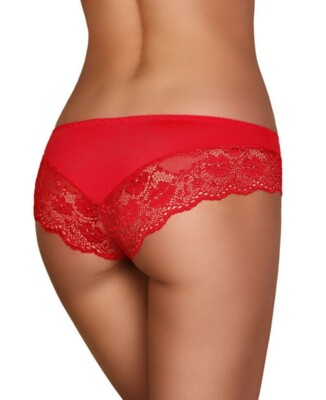 MoDo Damen Slip 34 mit Spitze in rot