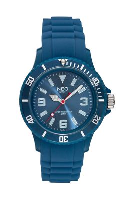 NEO watch NICE-1 Damen Herren Uhr Armbanduhr Cobalt Blue Silikonarmband N1-011