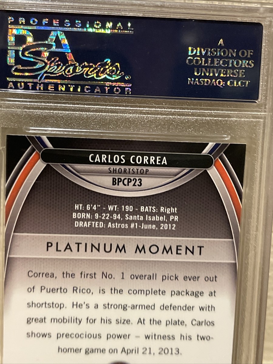 2013 Bowman Platinum #23 Carlos Correa PSA 10 Chrome Prospects