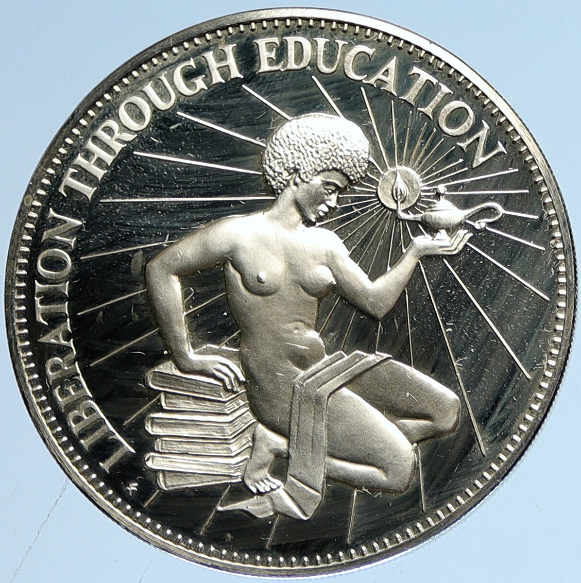 1970 US USA Franklin Mint HISTORIAN WEB DU BOIS Old Proof Silver