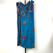 Green  Red Wrap Skirt Scarf 88" X 44" Sari