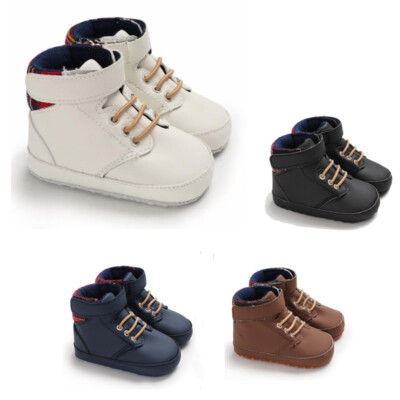 Newborn Toddlers Baby Girls Boys Pram Shoes Soft Sole Warm Booties US Size  0-18M