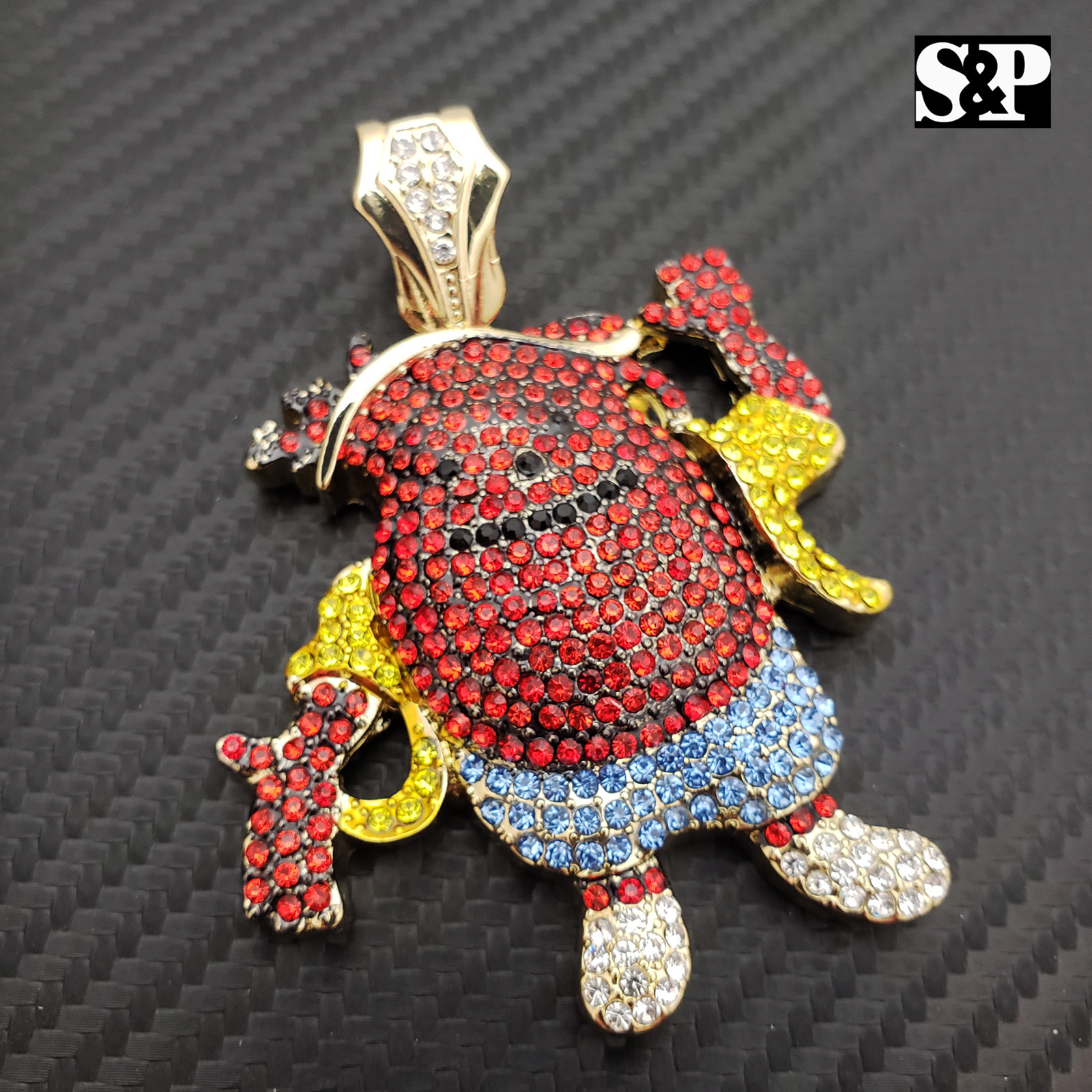 Kool Aid Chain Hip Hop KOOL AID MAN Charm Iced 1 Row Cubic Zirconia Gold Plated Chain ...