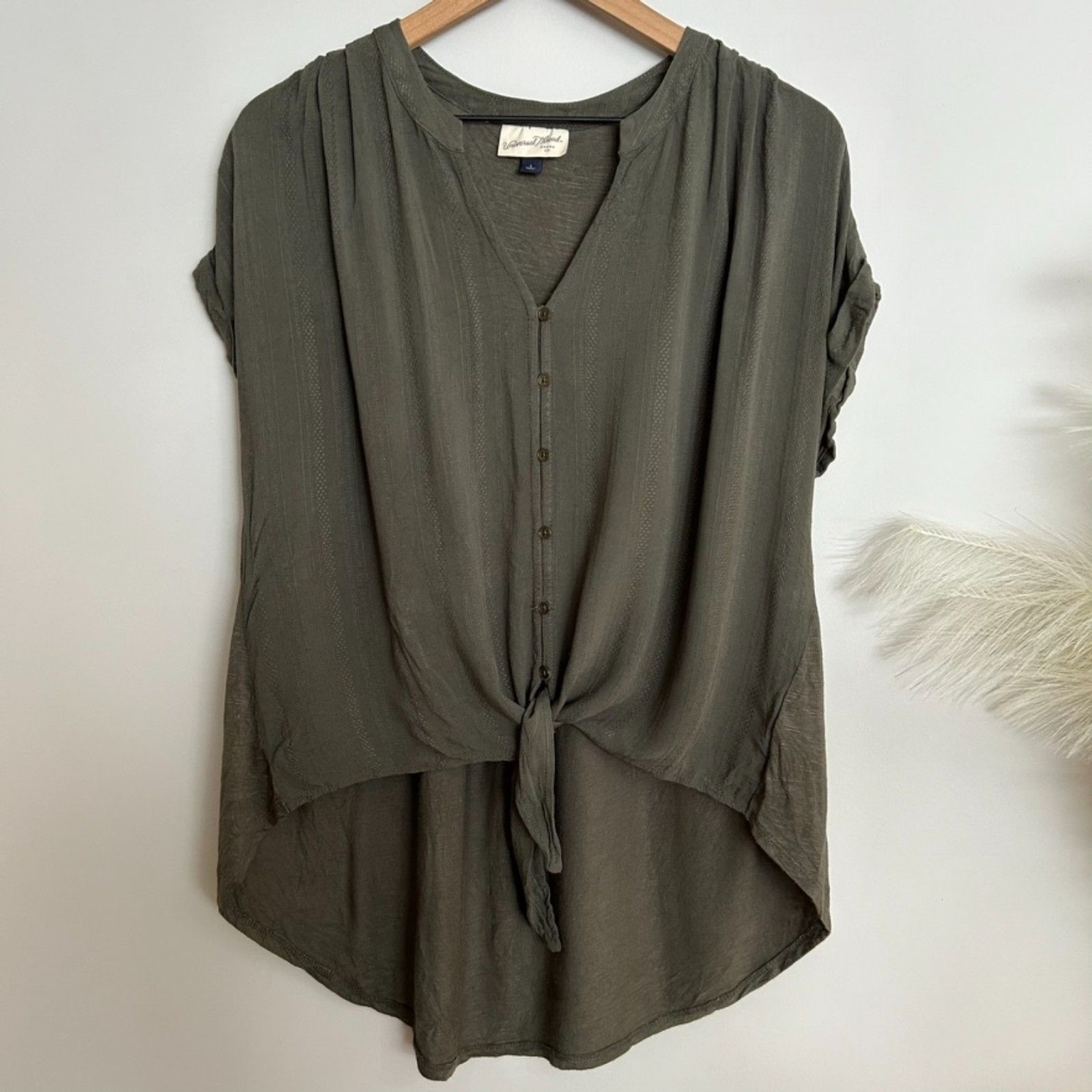 Universal Thread Dusty Green Button Down - image 1