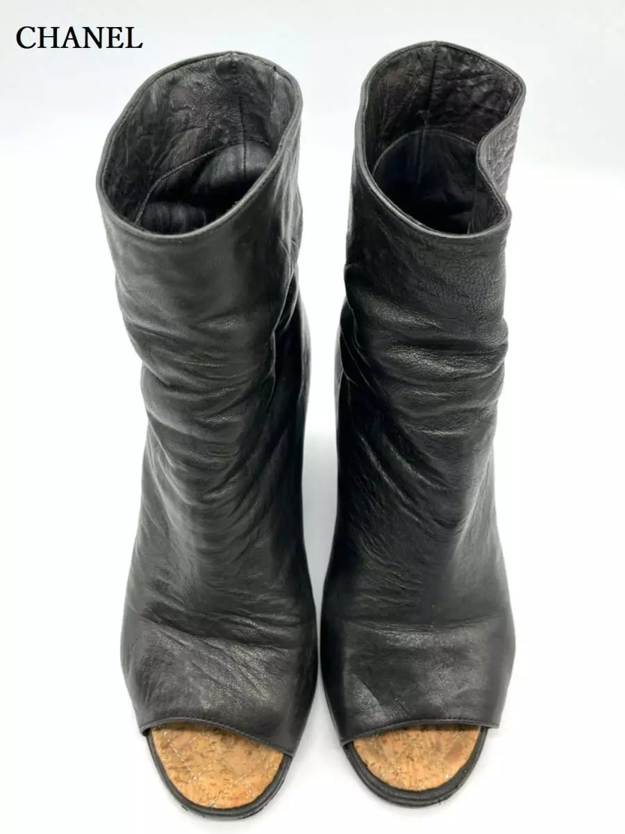 Chanel peep hotsell toe booties