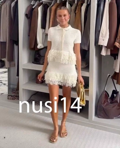 ZARA NEW WOMAN HIGH-WAIST SHORT FRINGED CHECK KNIT SKIRT ECRU S-XL 4331/005/712
