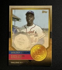 2012 Topps Baseball Golden Greats GG-54 HANK AARON card in Toploader