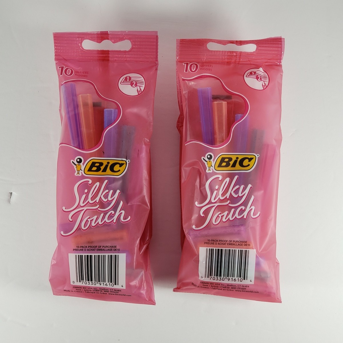 Bic Silky Touch Women's Disposable Razors NEW packs 20 razors