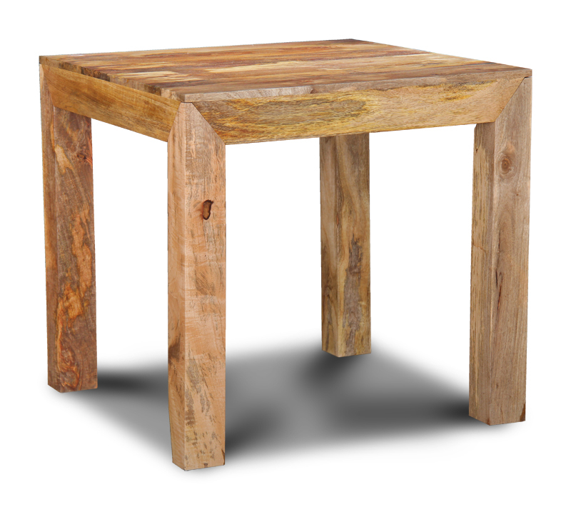 SOLID MANGO WOOD LIGHT DAKOTA 80CM DINING TABLE NEW INDIAN FURNITURE (57L)