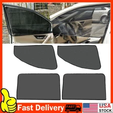 4PCS Universal Car Side Window Sunshade Sun Shade Cover Visor Mesh Screen Shield