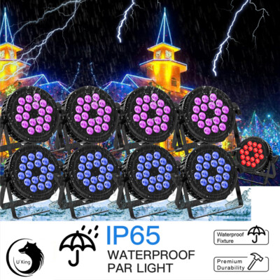 8X 270W LED Par Scheinwerfer IP65 Wasserdicht Bühnenlicht RGBW Wash Par Outdoor