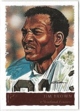 JIM BROWN - FB Cleveland Browns - 2001 Topps Gallery Art Collection #144 (6051a)
