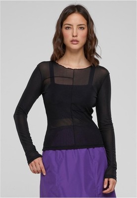 Ladies Exposed Seam Mesh Longsleeve Damen Langarmshirt  | Urban Classics