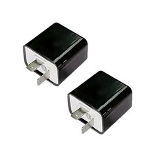 12V 2PCS Adjustable 2 Pin Prong Flasher Replacement Compatible with LED Electron