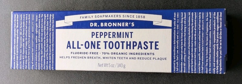 Dr. Bronner's Peppermint All-One Toothpaste 5 oz - Blue/White Box New
