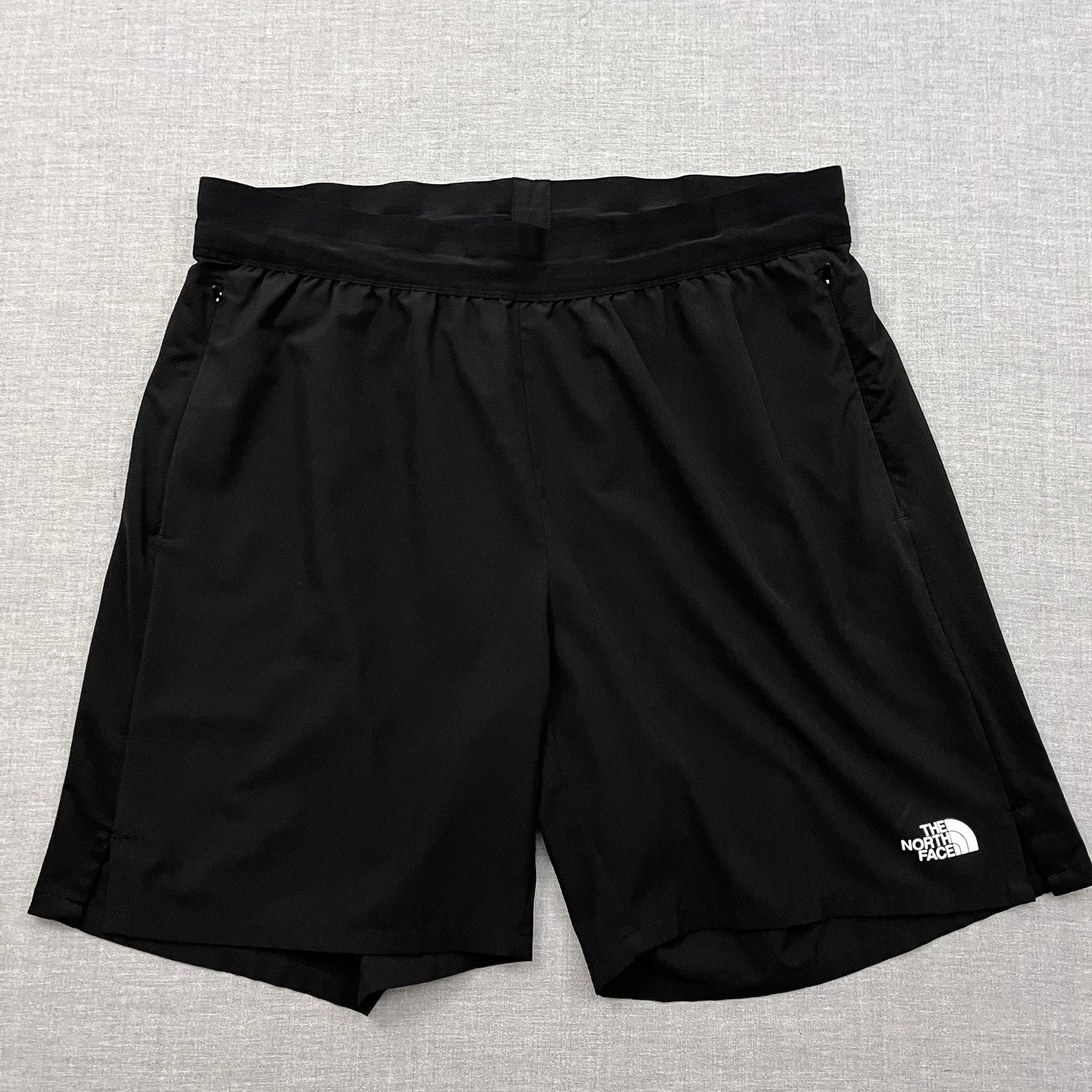 North Face Athletic Shorts Mens Large Black Lightweight Stretch Hiking Hybrid