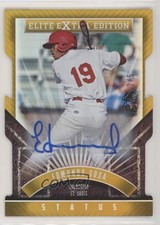 2015 Elite Extra Edition Status Gold Die-Cut Prospects 2/5 Edmundo Sosa Auto fm0