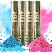 Gender Reveal Powder Cannons 4 pack, Pink for Gender Reveal Party- Baby Girl