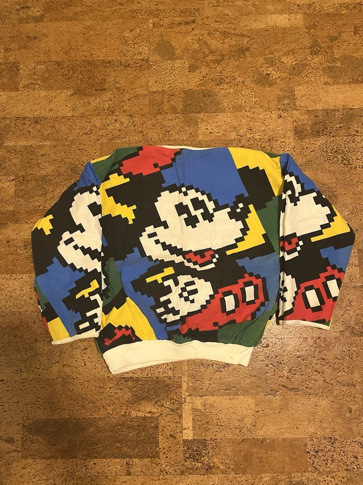 De colección Años 70 80 Disney Mickey Mouse Reversible Estampado Completo Cuello Redondo Talla:S Foto 4 de 4