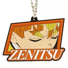 Demon Slayer Zenitsu Agatsuma Rubber Keychain Official Merchandise