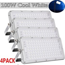 4pack 100W LED Flood Light Outdoor Module Spotlight Garden Yard Lamp Cool White