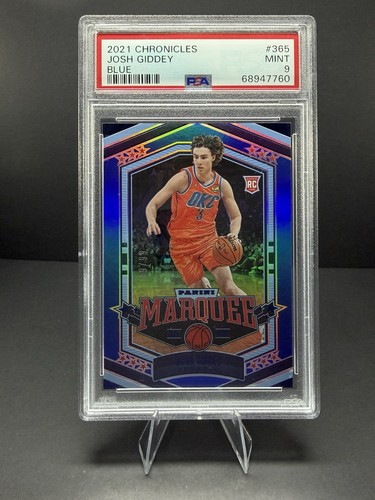 2021-22 Panini Chronicles Marquee Basketball Josh Giddey Blue /99 #365 PSA 9
